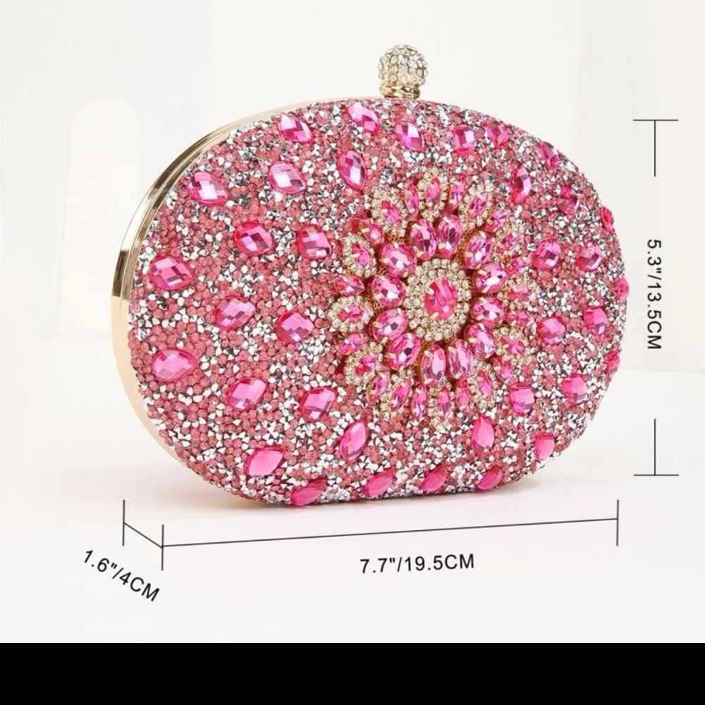 Gorgeous Pink Crystal purse